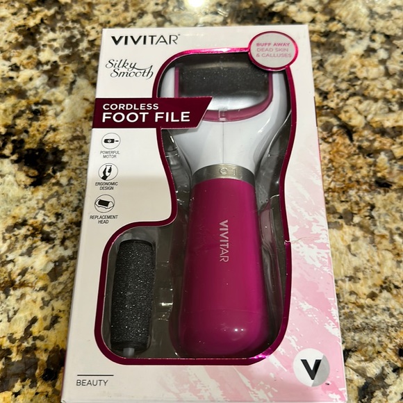 vivitar Bath & Body Nwt Vivitar Cordless Foot File With Extra